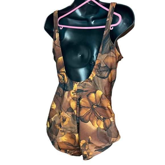 Miraclesuit Brown Pandora Floral One Piece Bathing Suit Swimsuit Size 14 - Picture 2 of 7